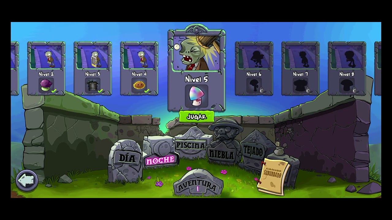 Plantas vs zombies noches parte 2 ##pvzmobile 