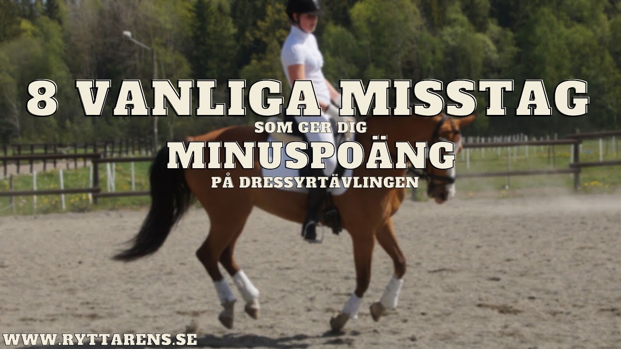 8 MISSTAG ATT UNDVIKA PÅ DRESSYRTÄVLING