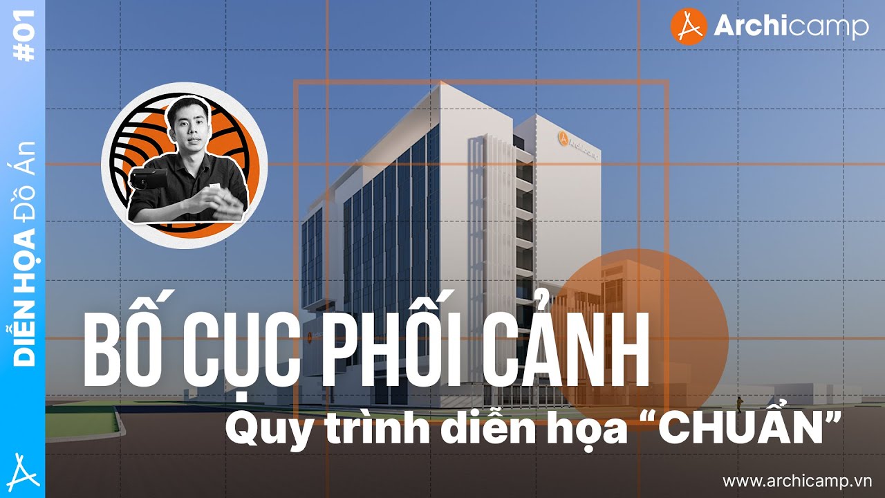 Hướng dẫn diễn họa đồ án kiến trúc #01: Bố cục phối cảnh & Quy trình diễn họa - Archicamp