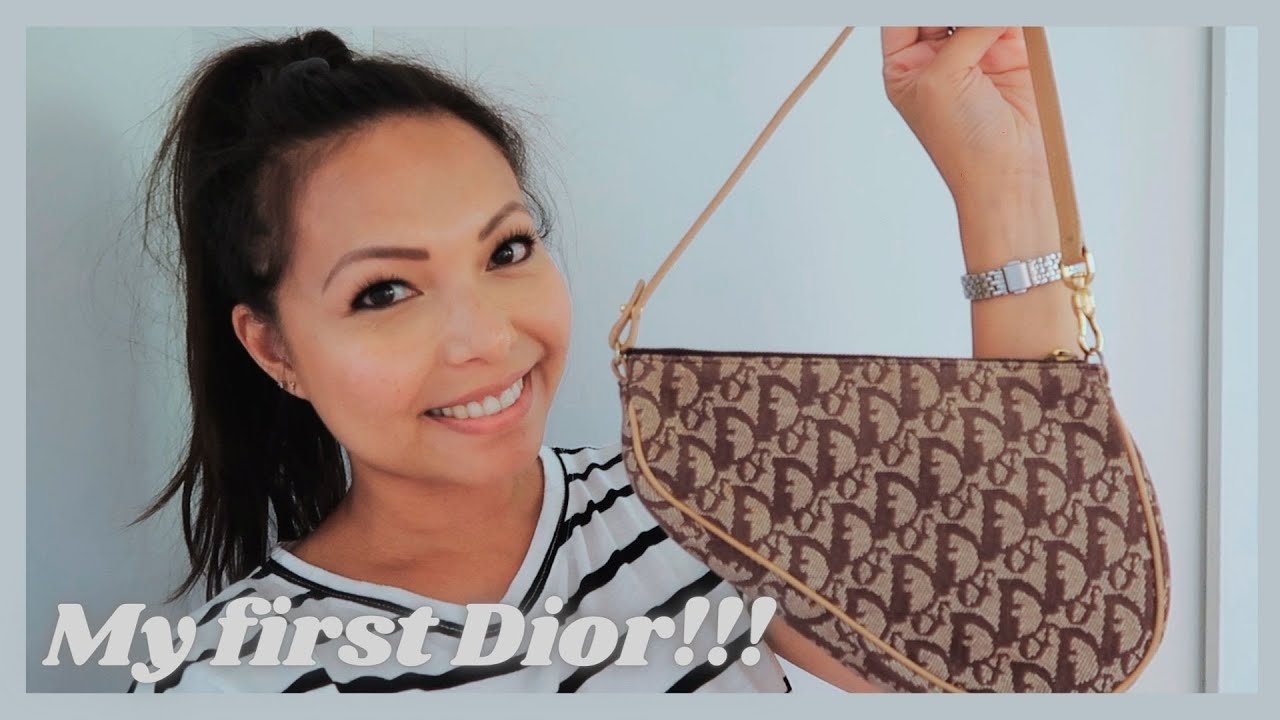 My First Dior!! Vintage Saddle Bag- Unboxing, first impressions, comparison w/ Pochette Accessories💕