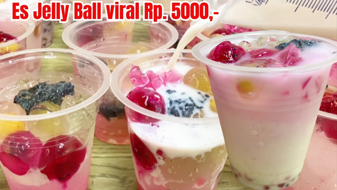MODAL CUMA 2000 RIBUAN PER GELAS ❗️JUALAN TAKJIL KEKINIAN ES BUAH JELLY BALL VIRAL