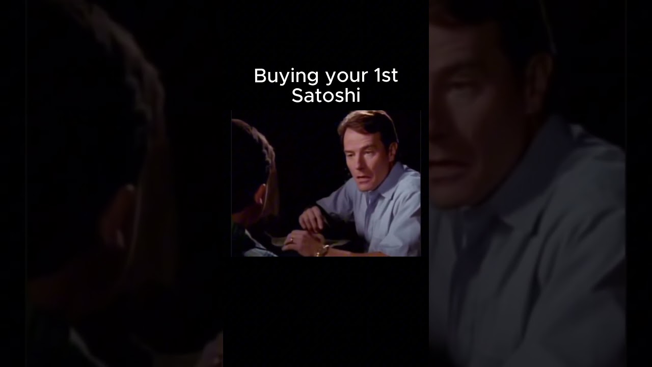 Buying your first Satoshi be like 