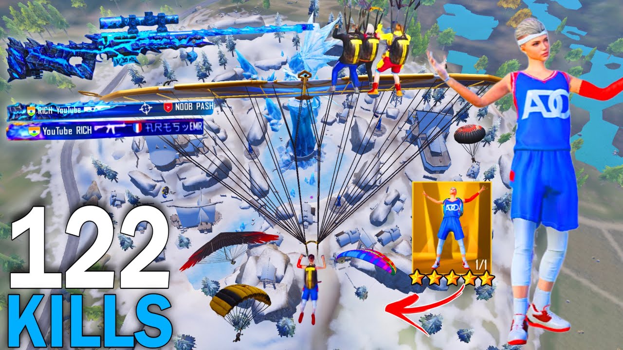 OMG! 😨122 KILLS IN 30 MINUTE 🥵SOLO VS SQUAD FULL RUSH🔥 Pubg mobile