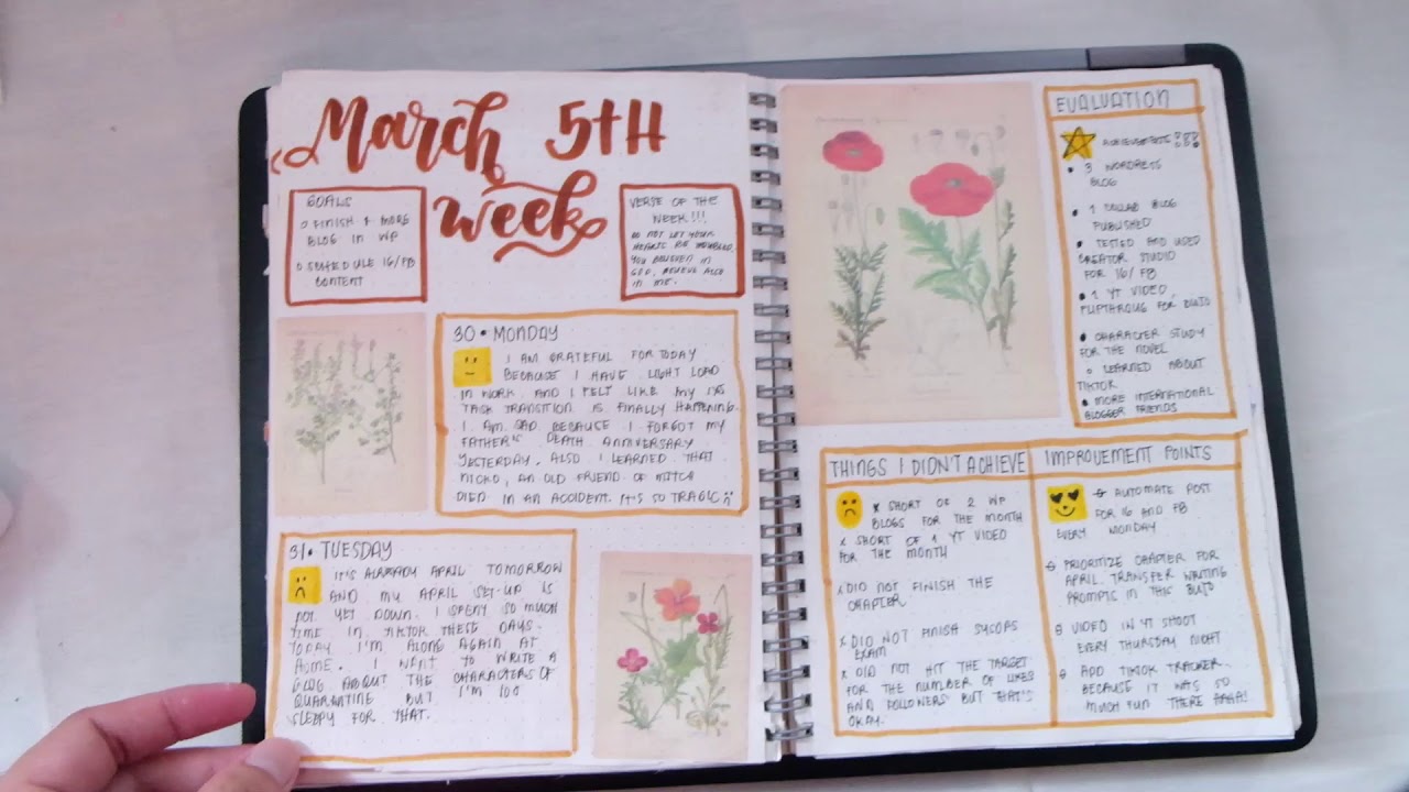 March 2020 Bujo Flipthrough- Memories