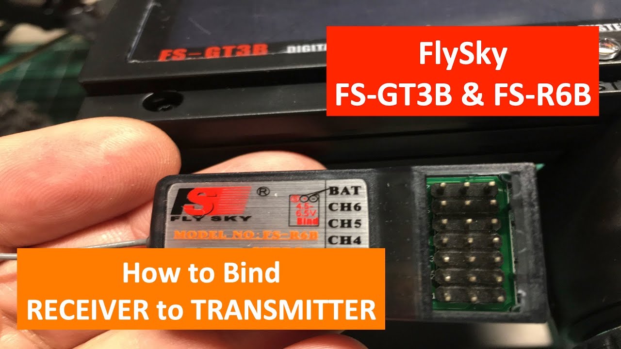 Как привязать приемник FlySky FS-R6B к радиопередатчику FS-GT3B