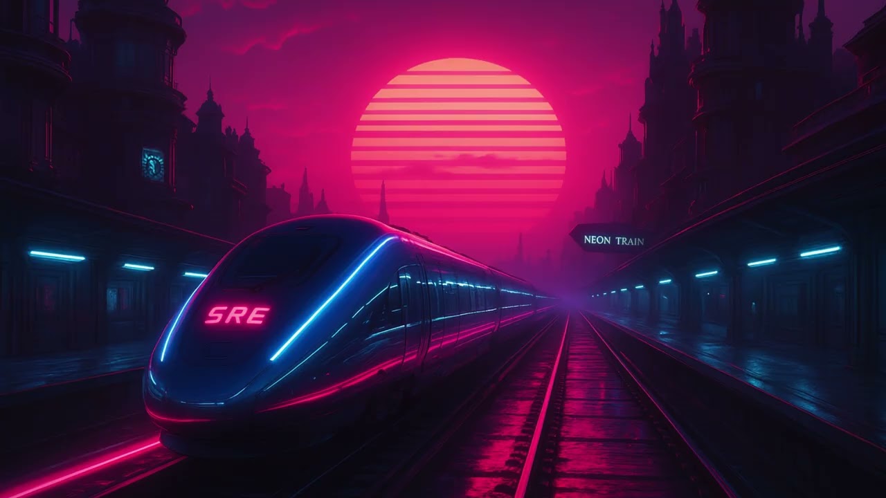 Neon Train Ride 🚄 | Cinematic Synthwave Journey | Neon Train 80s Synth | Retrowave 2025