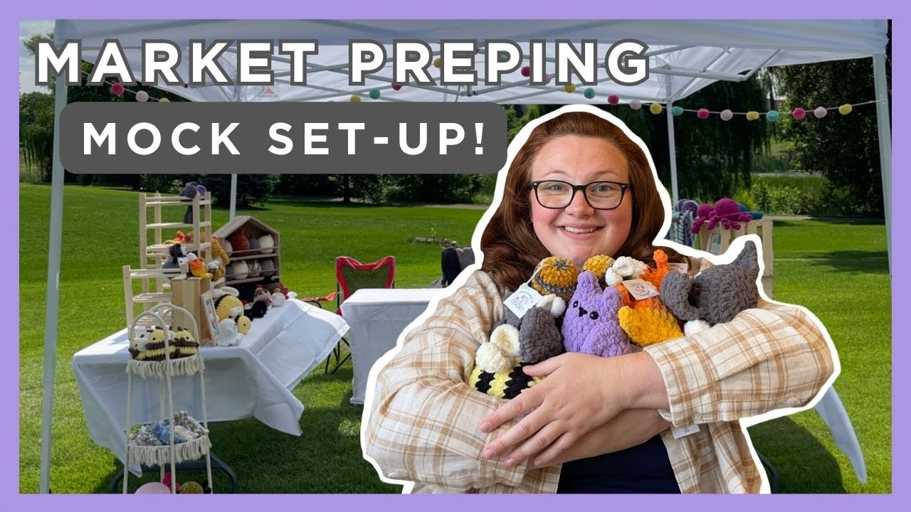 Market prep!☺ Making plushies and craft booth setup! + My market bag essentials!