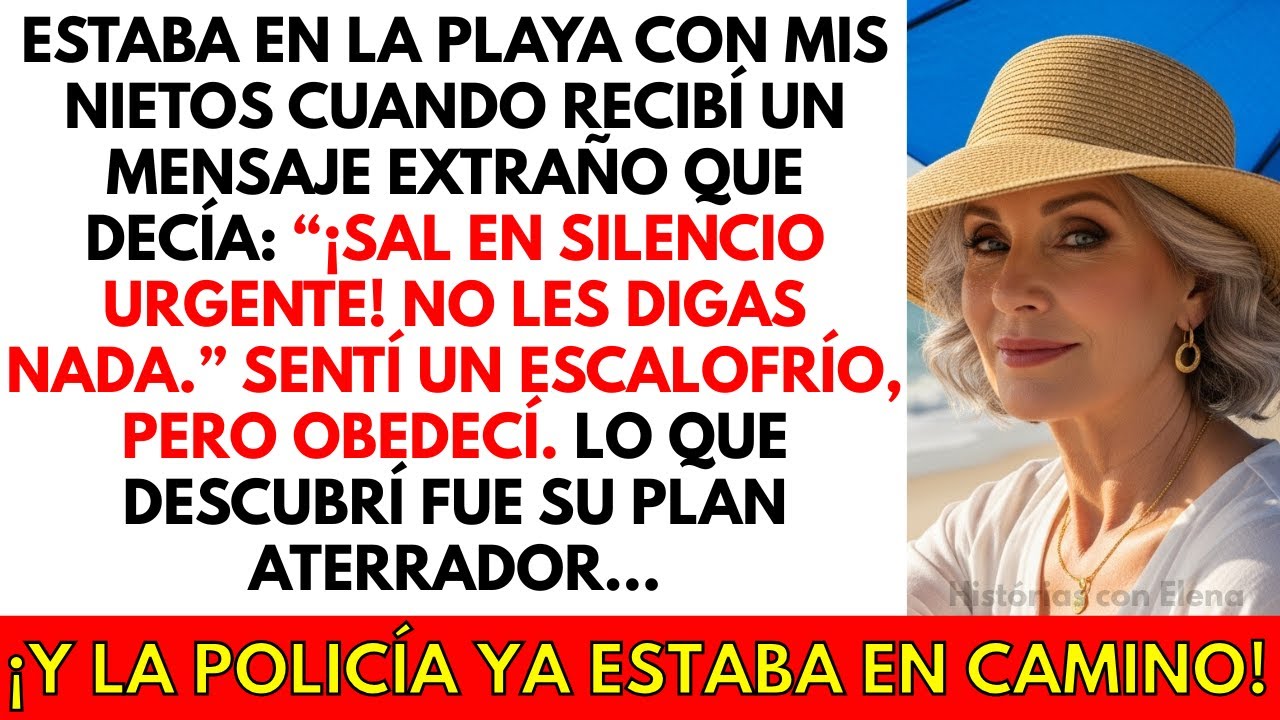 En la playa con mis nietos, recibí un mensaje misterioso: “Sal en silencio. No les digas nada…”
