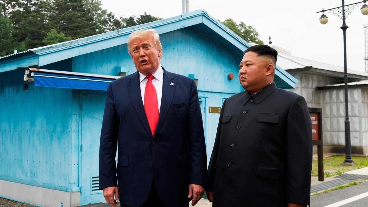 Trump becomes first US president to step into North Korea