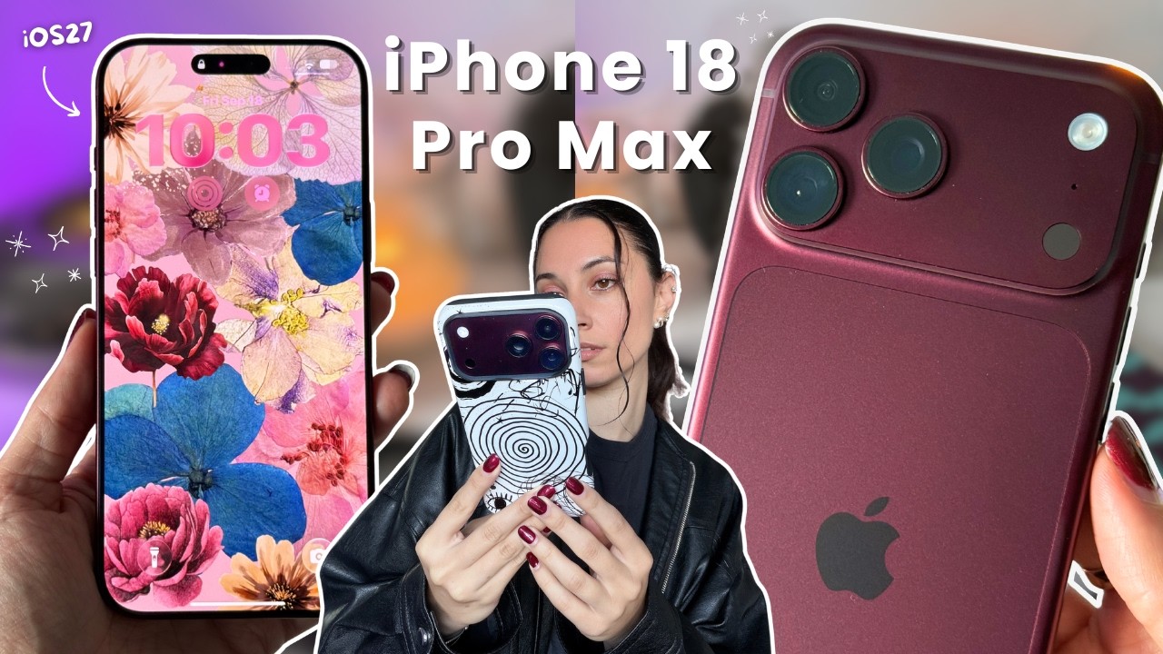 iPhone 18 Pro Max (Burgundy) 🥀🖤 Unboxing & Aesthetic Setup | camera test vs Galaxy S26 Ultra
