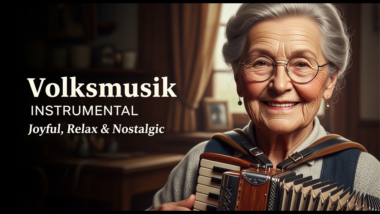 Gentle Volksmusik Instrumental – Calm Alpine Folk Music with Soft Accordion 🔴 LIVE