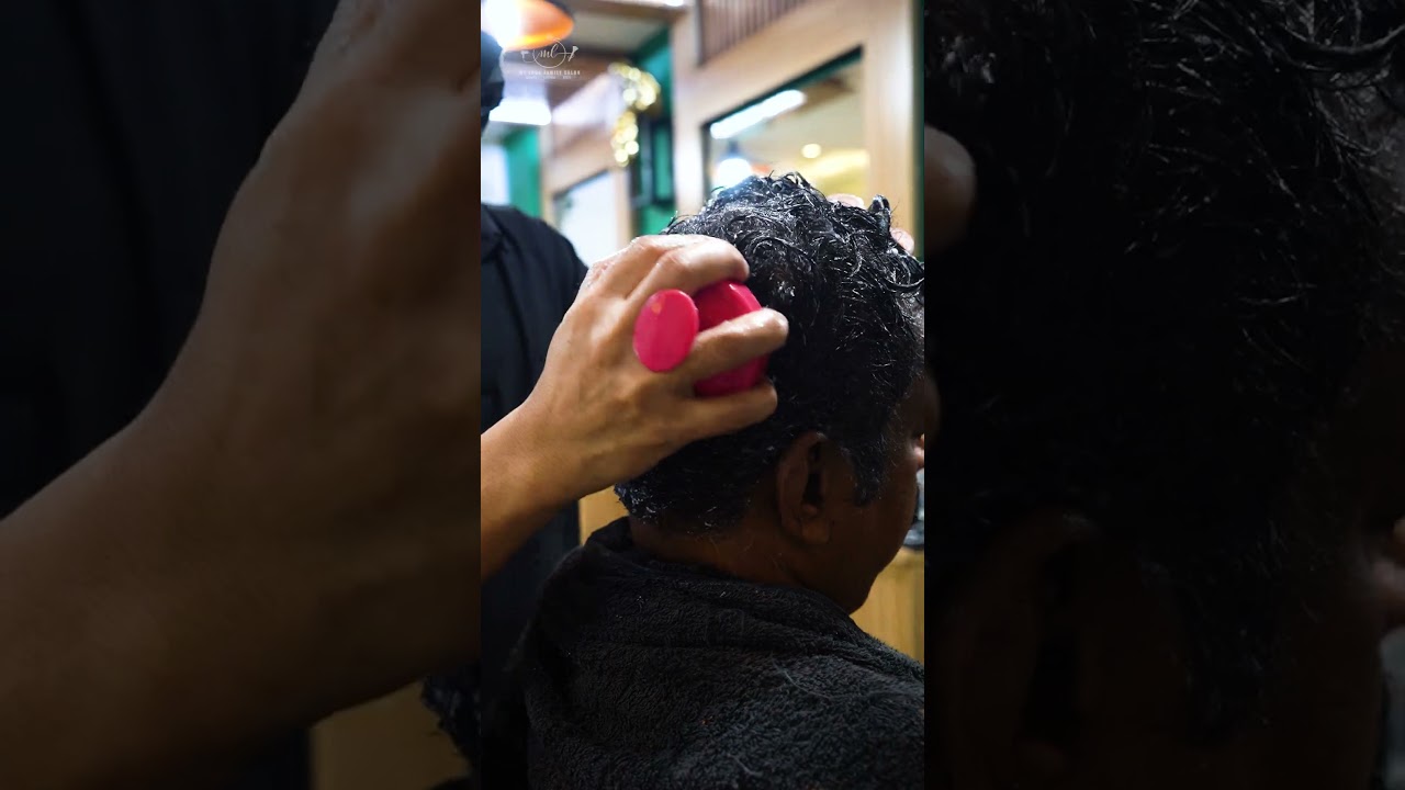 A soothing wash, gentle massage, and a natural style that brings out his best look.