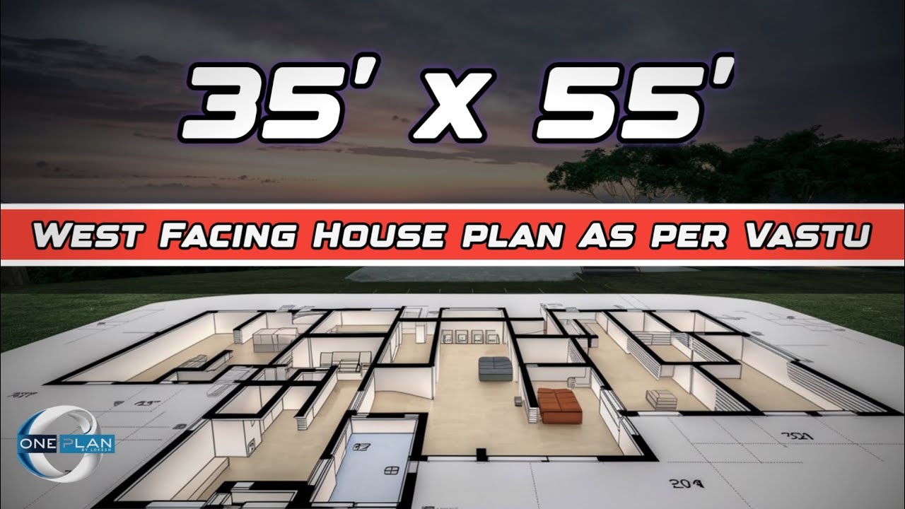 35x55 West Facing house plan | 35 by 55 West Facing house plans | Vastu house plan | 2bhk Vastu Plan