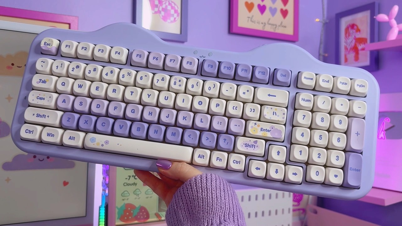 [AD] Unboxing and sound test of the Purple Yunzii C98 Cake Meow Mechanical Keyboard 💜 [AD]