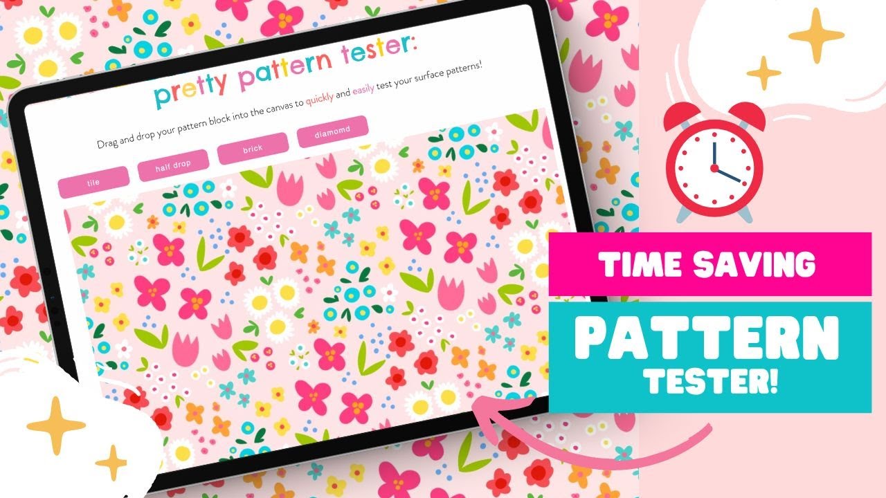 🌈 Easily Test Your Seamless Repeat Patterns! || Free Pretty Pattern Tester 🤩