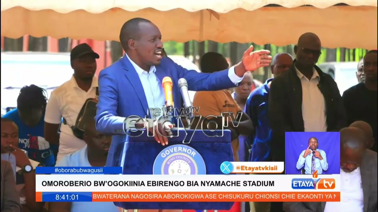 Governor Simba Arati allocates 36 million in the upgrading of Nyamache Stadium #etayadigital