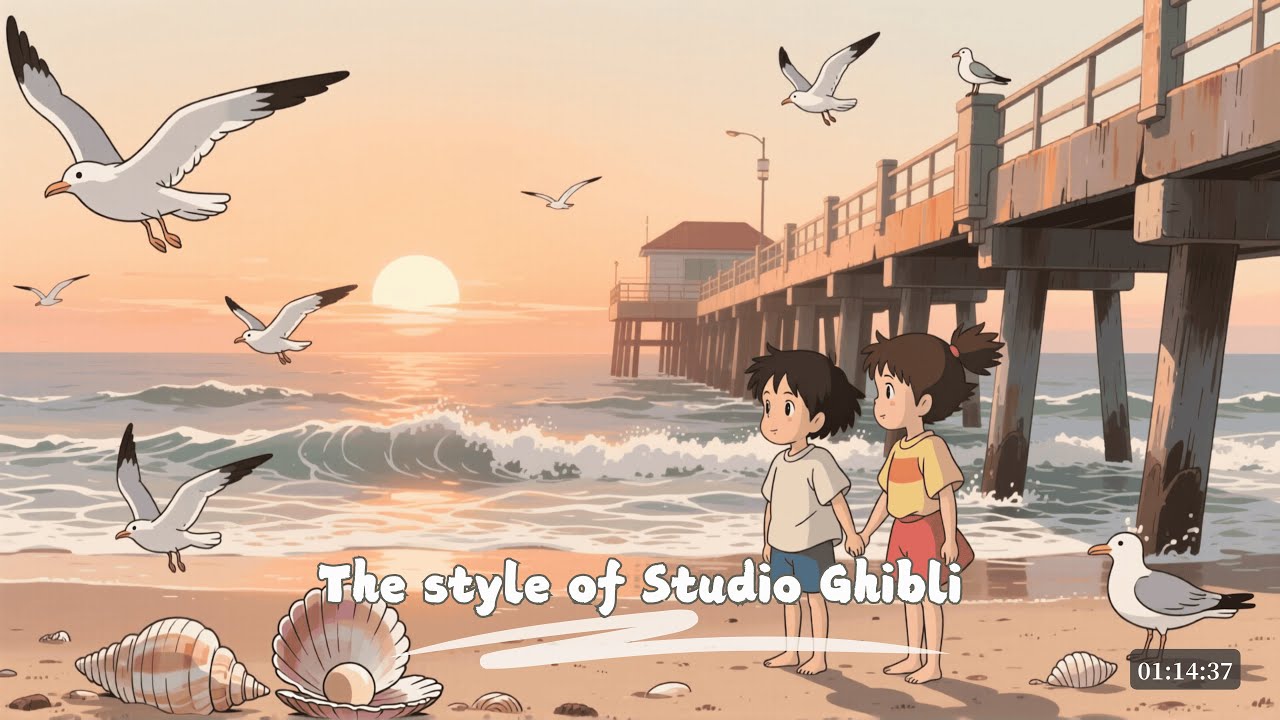 Cozy Studio Ghibli Style Scenery | 1 Hours of Peaceful Anime Landscapes for Relaxing & Studying