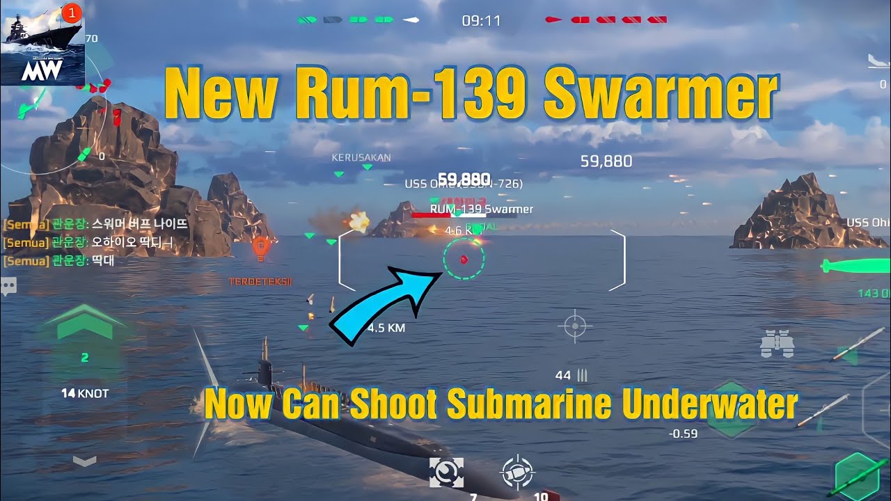 Rum-139 Swarmer , Now Can Shoot Submarine Underwater | Modern Warships