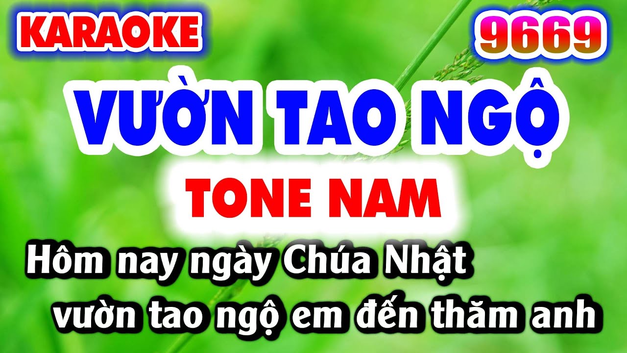 Karaoke Vườn Tao Ngộ | Tone Nam | Nhạc sống LA STUDIO | Karaoke 9669