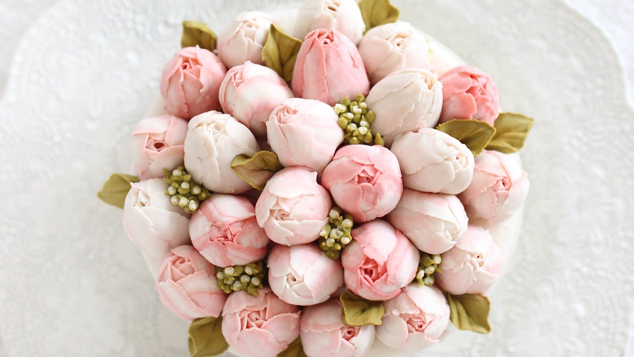 [ENG]Tulip blossom flower cake 튤립 블로섬 플라워케이크