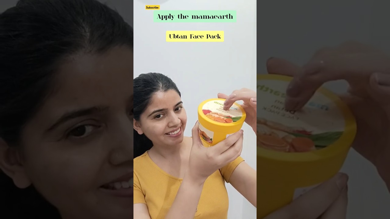 mamaearth ubtan face pack for glowing skin🌱 #mamaearth #glowingskin #shorts ✨