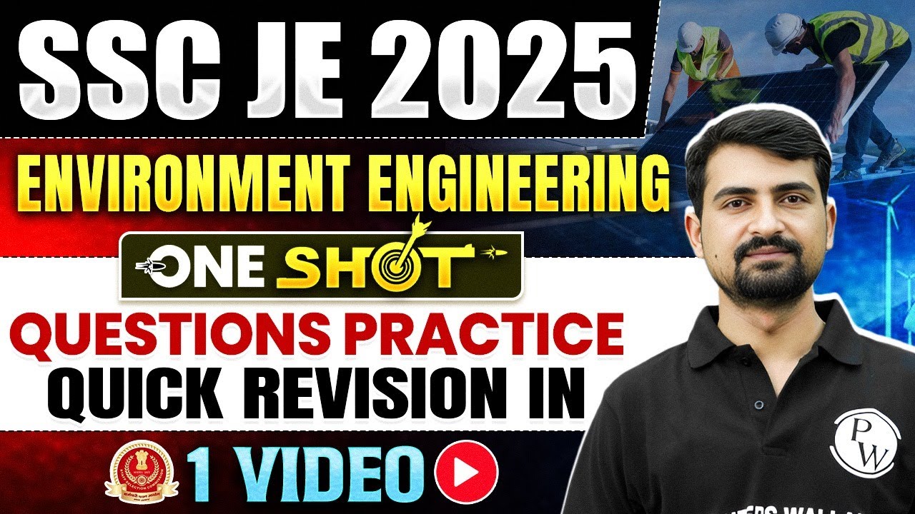 SSC JE 2025 | Environment Engineering One Shot | Environment Engineering Questions For SSC JE 2025