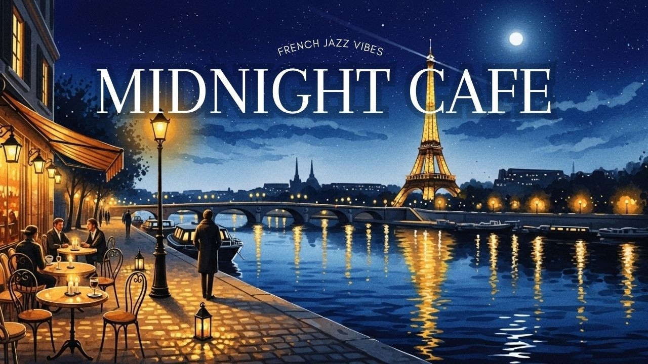 𝐌𝐢𝐝𝐧𝐢𝐠𝐡𝐭 𝐂𝐚𝐟𝐞́ 🌙☕French Instrumental Music — Coffee Playlist | Relax, Study & Work