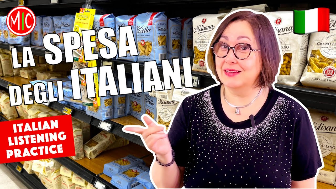 Al supermercato in Italia - Intermediate Italian Listening Practice | ITA subs