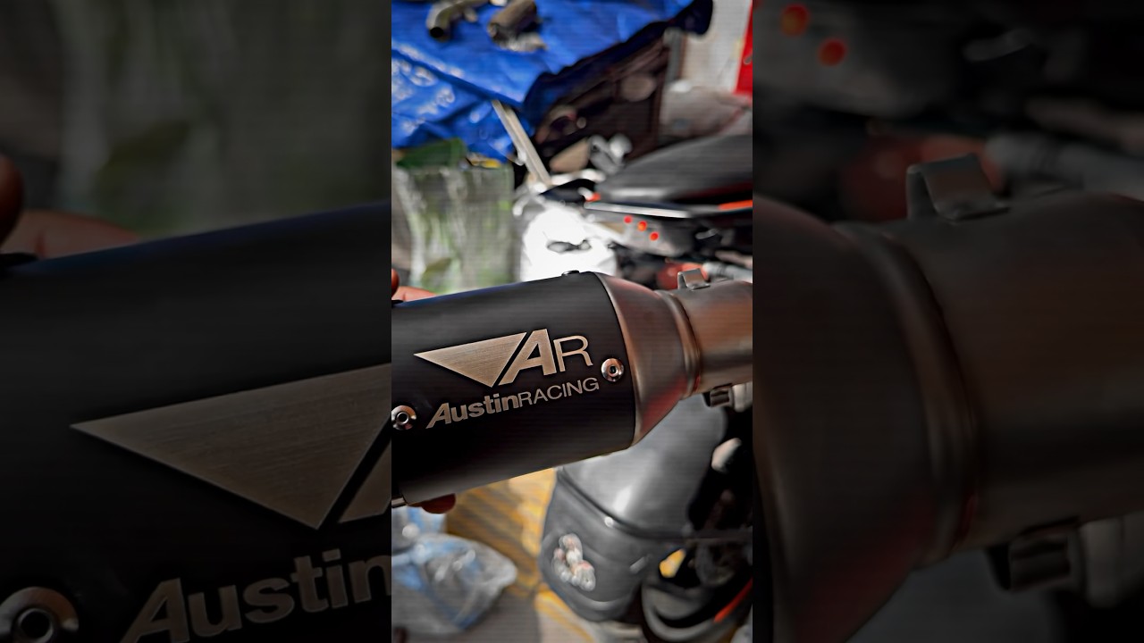 Austin Racing Exhaust 🏍️💫 #duke250 #bittorwt #blacklisted #loudexhaust #viral #dailyshorts