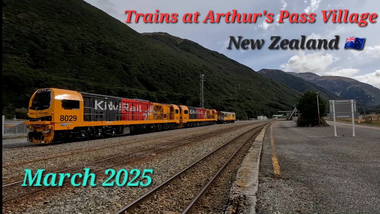 Trains at Arthur's Pass Village New Zealand 2025