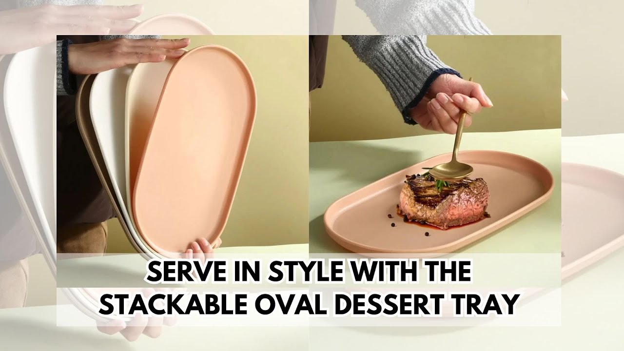 Dessert Tray Stackable Oval Food Serving Tray