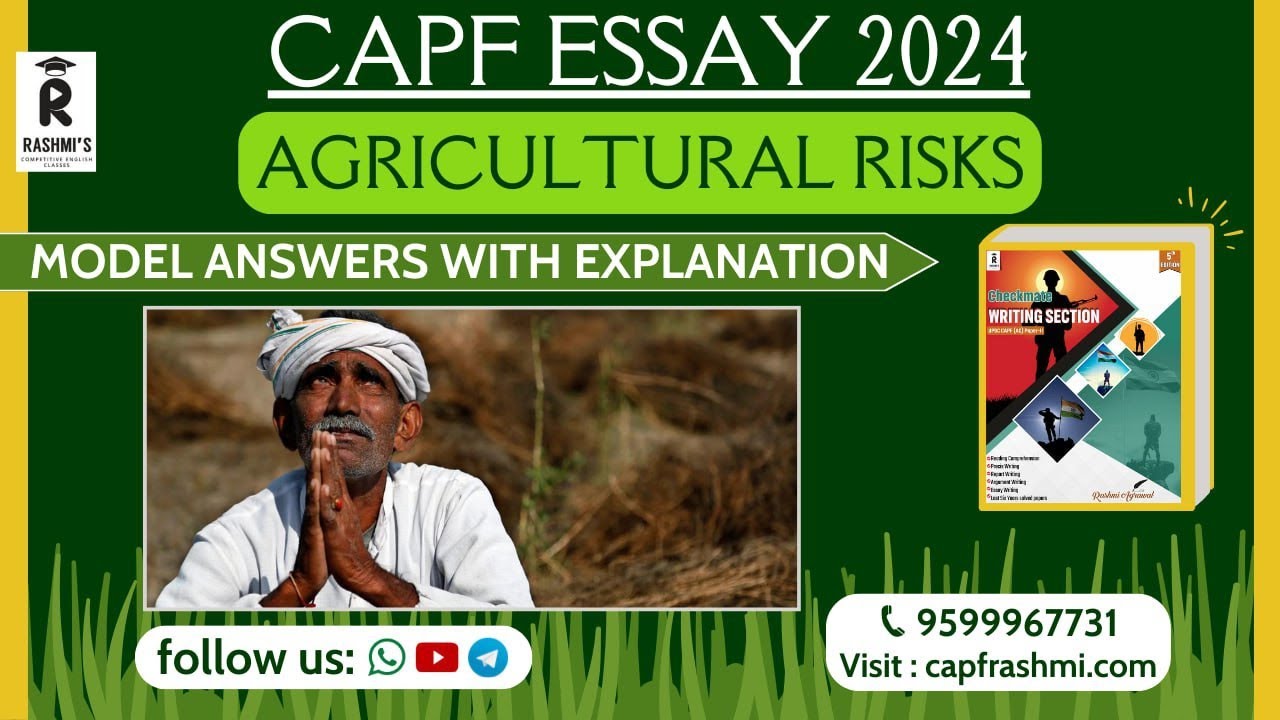 Agricultural Risks || Expected Essay Question || CAPF Paper II 2024 || 