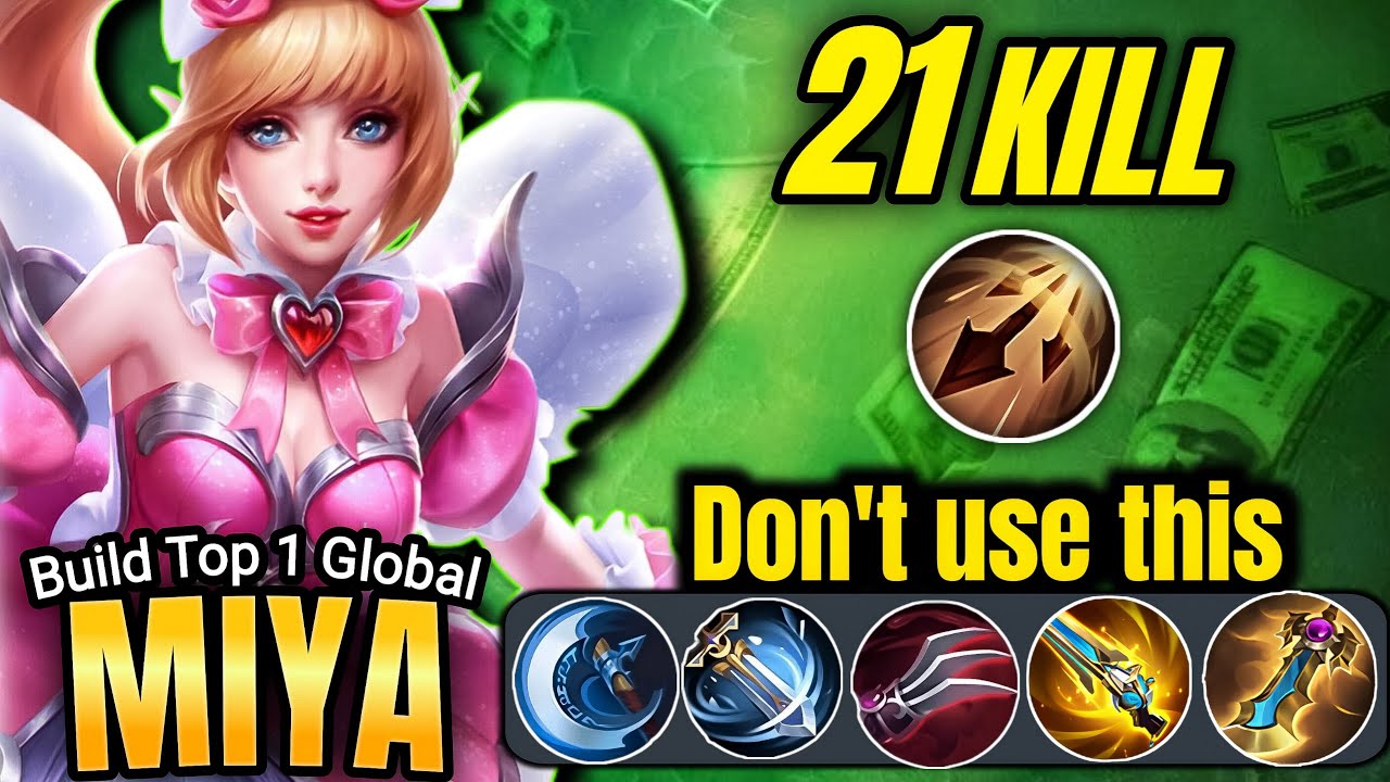 21 Kills - Insane Crit Damage | Build Top 1 Global Miya 2025 - MLBB
