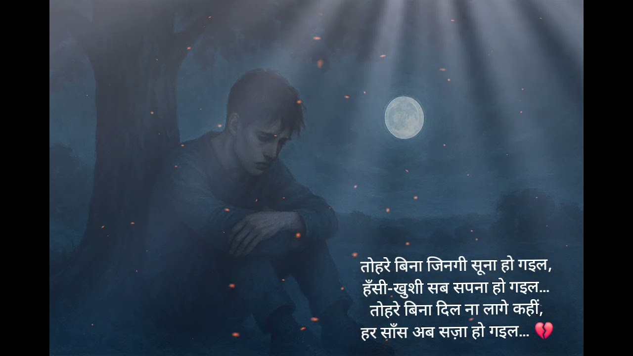 तोहरे बिना जिनगी सूना हो गइल,हँसी-खुशी सब सपना हो गइल #bhojpurisadsong #sadstatus #sadsong