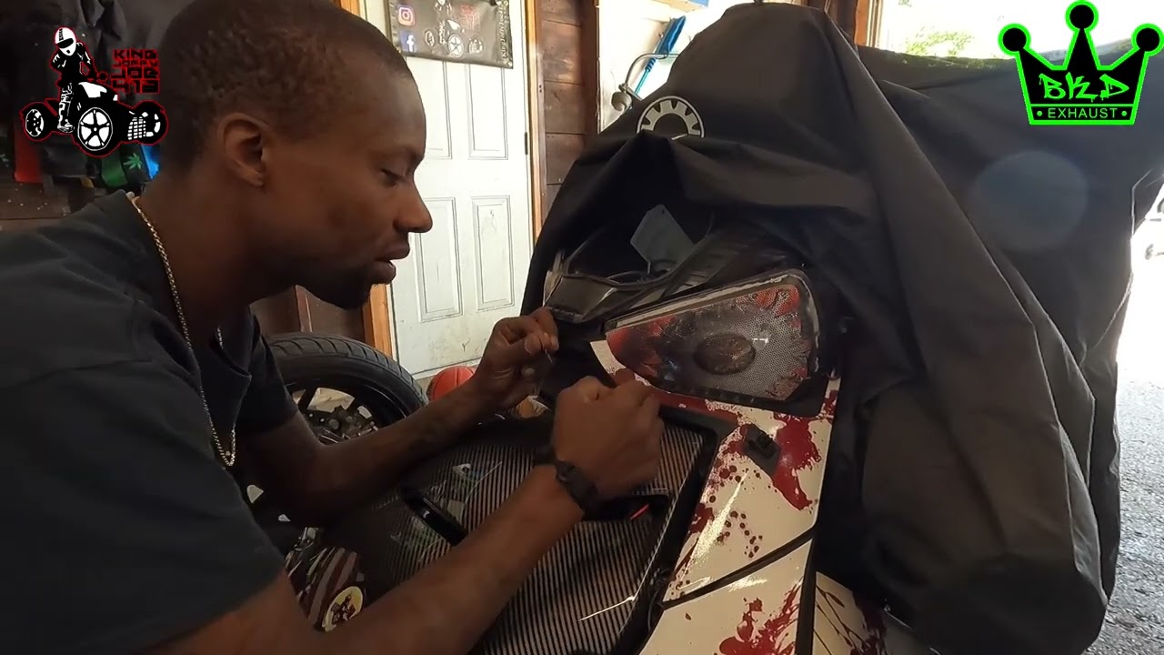 Can-Am Ryker Head Light Eye Graphics Install #ryker #canam #kingjoffyjoe413 #bkdexhaust