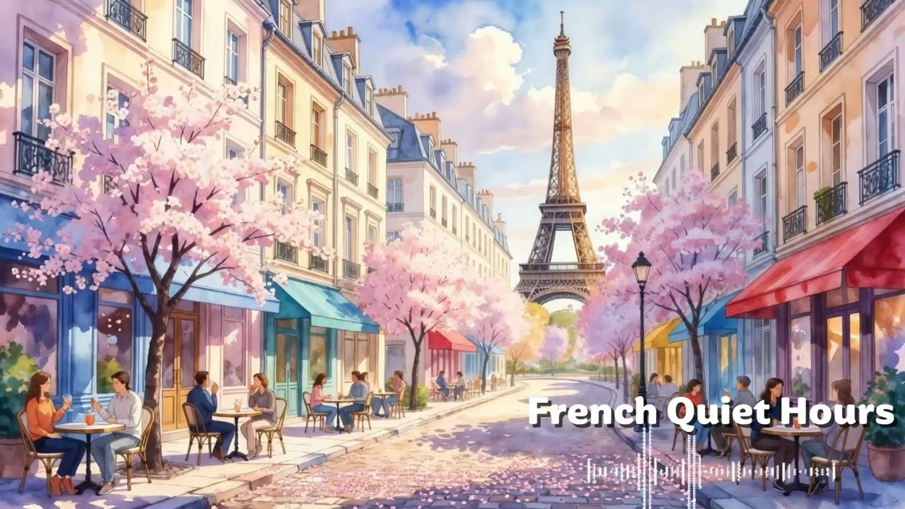 𝐏𝐀𝐑𝐈𝐒 𝐒𝐏𝐑𝐈𝐍𝐆 𝐂𝐀𝐅𝐄́ 🌷 French Instrumental Music — Coffee Shop Ambience | Study, Work & Relax