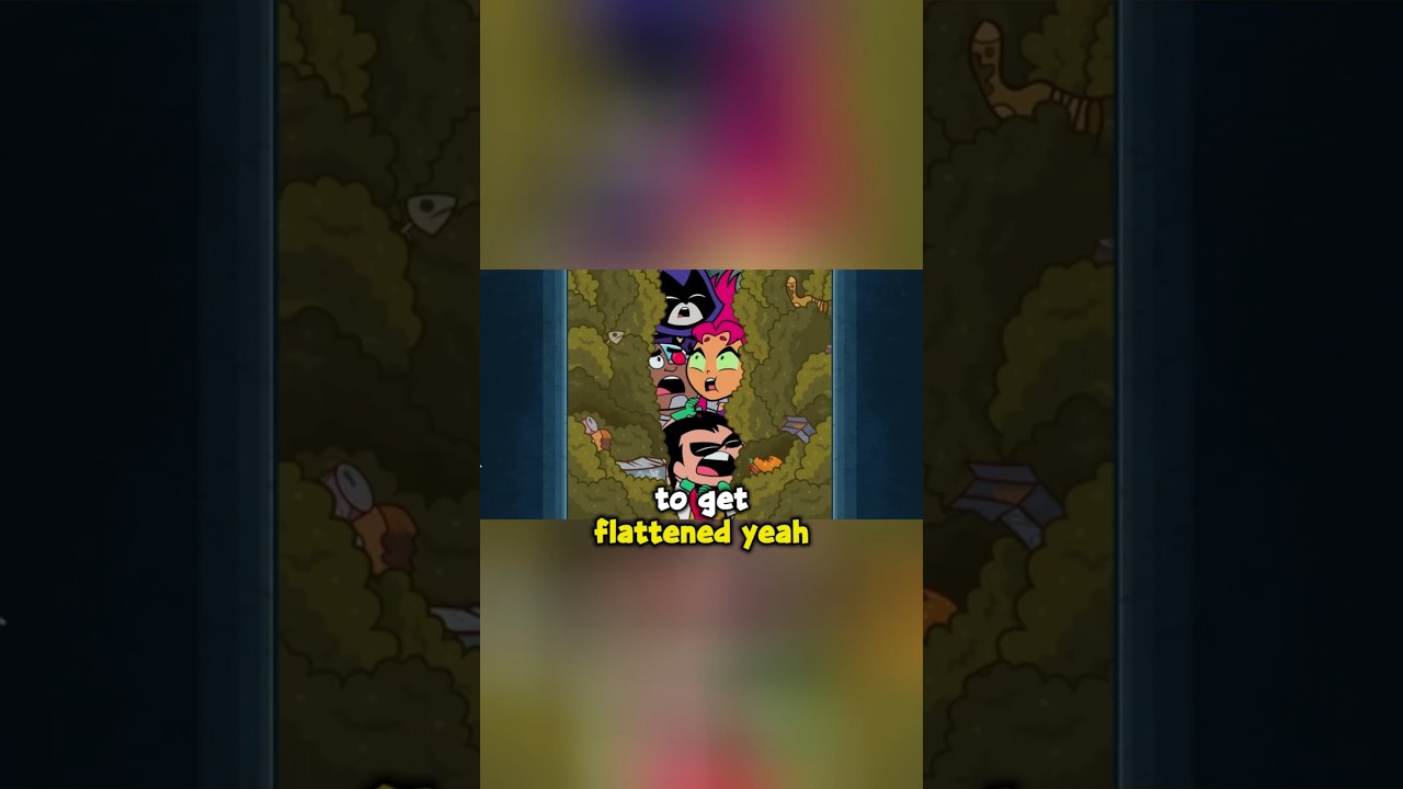 Robin & Titans get FLATTENED! #reels #teentitansgo #funny #dc #cartoon #shorts