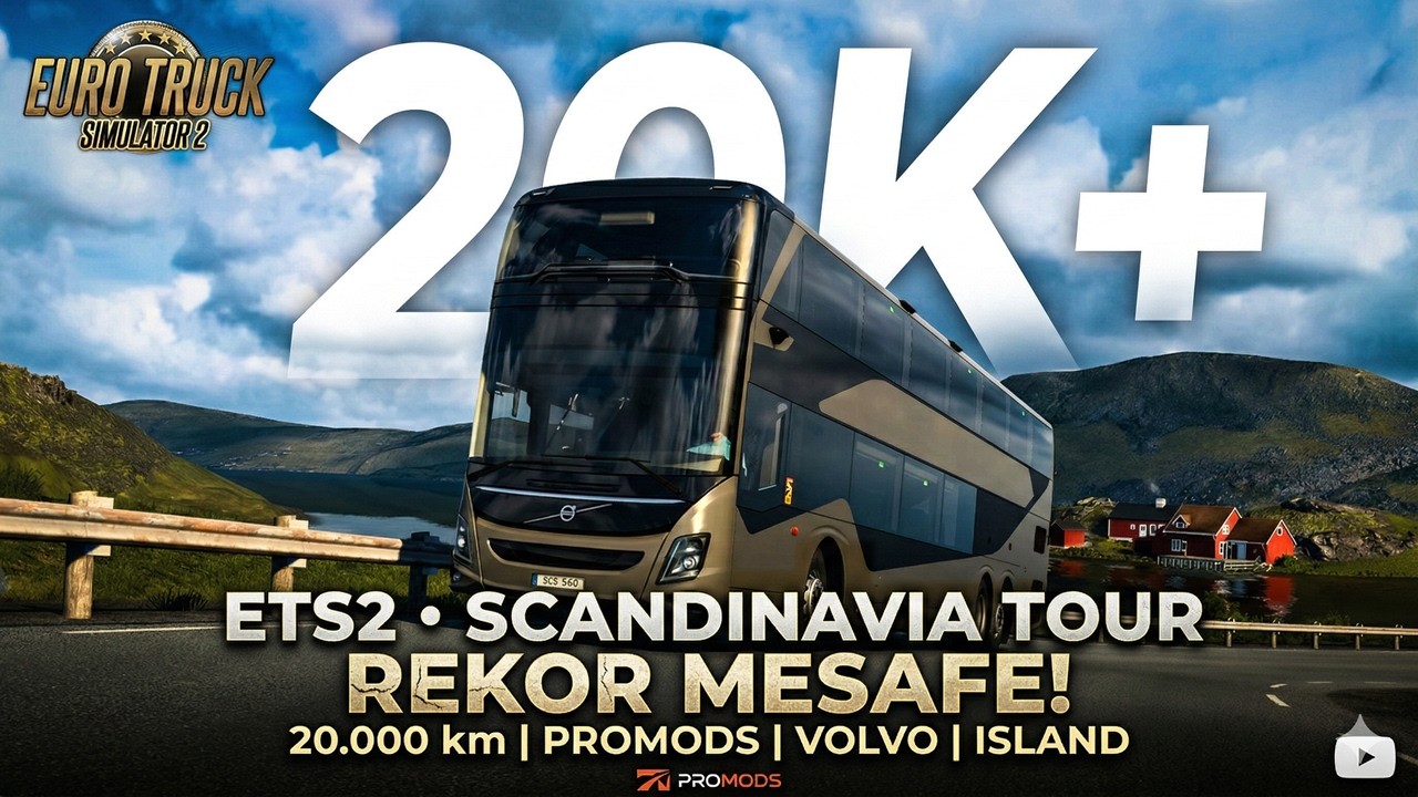 AVRUPA TURU PART 2 - İZLANDA - MERSİN - ETS2 1.58 ( VOLVO 9700 DD )