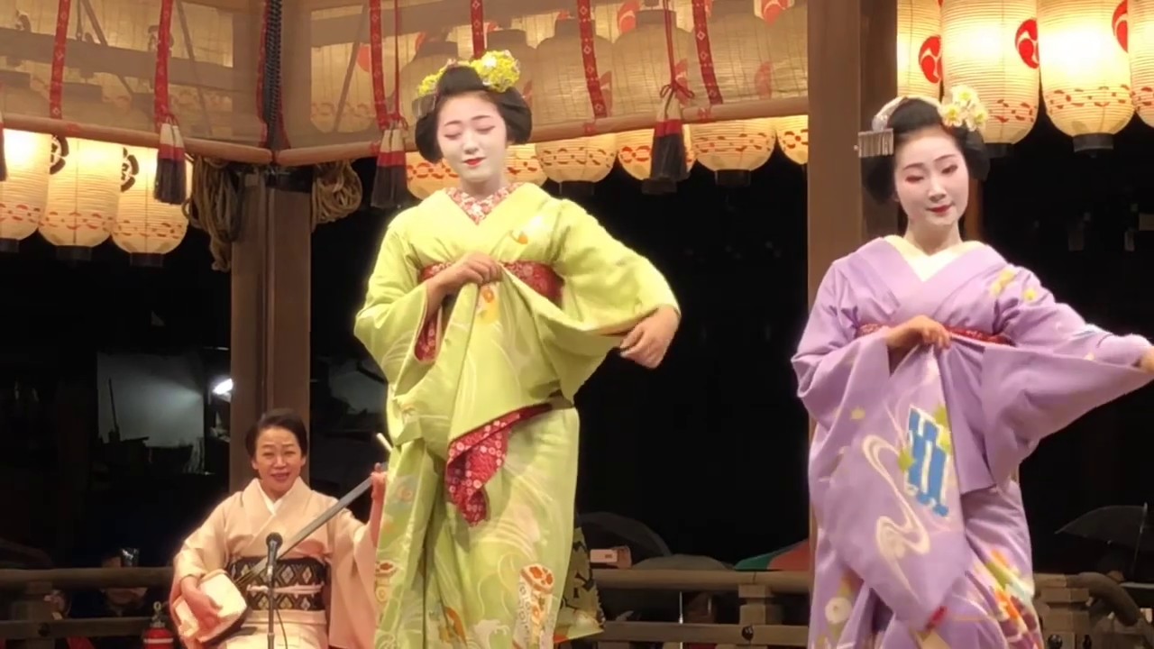 京都 東山花灯路2019 宮川町芸舞妓 奉納舞踊 @八坂神社
