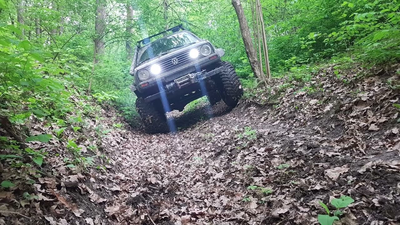 VW GOLF II Country na sterydach Off Road 4X4 Borsuk Cz. 2