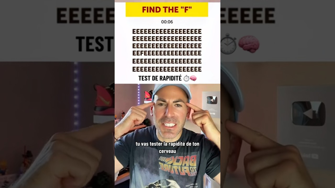 TEST LA RAPIDIT&Eacute; DE TON CERVEAU ⏱️🧠 #shortswithzita