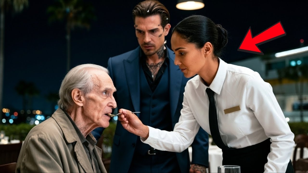 Single Mom Waitress Helped Starving Old Man, Unaware He Was Mafia Boss’s Dad...