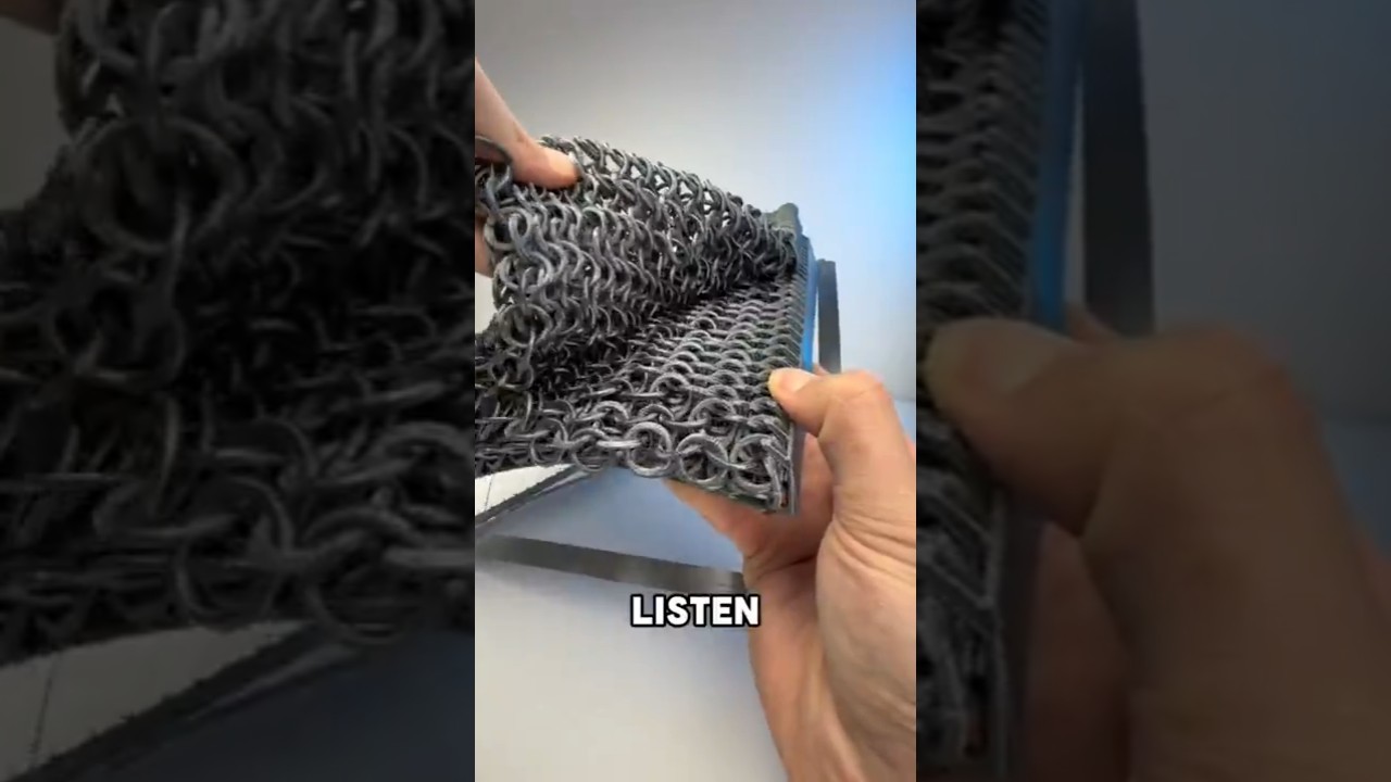 Fully 3D Printed Chainmail from a Solid Block 🤯 So Satisfying to Separate #shorts