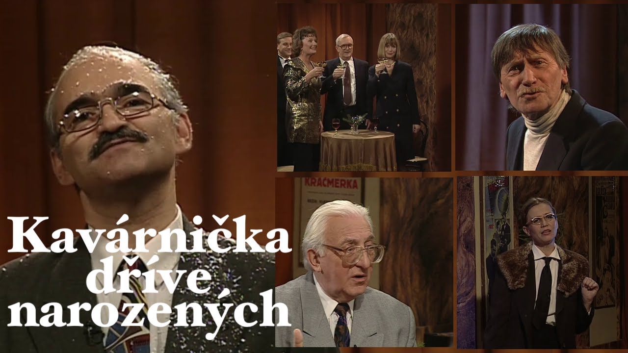 Kavárnička dříve narozených ❖ J. Molavcová, J. Suchý, J. Císler a G. Oplustil (1995)