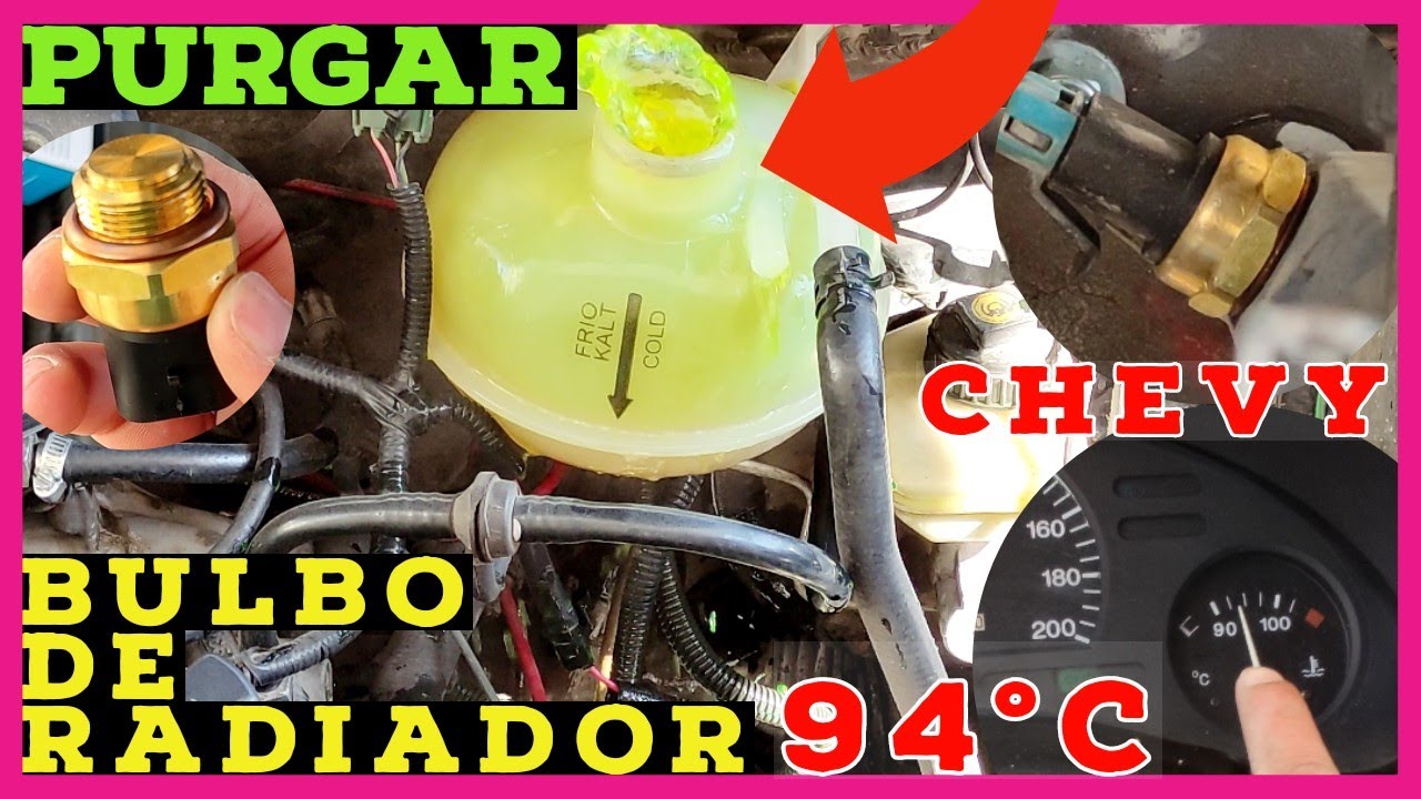 Bulbo de Temperatura|Purgar Anticongelante|Motoventilador A 95°c Y apaga A 90°c Chevy Corsa Opel