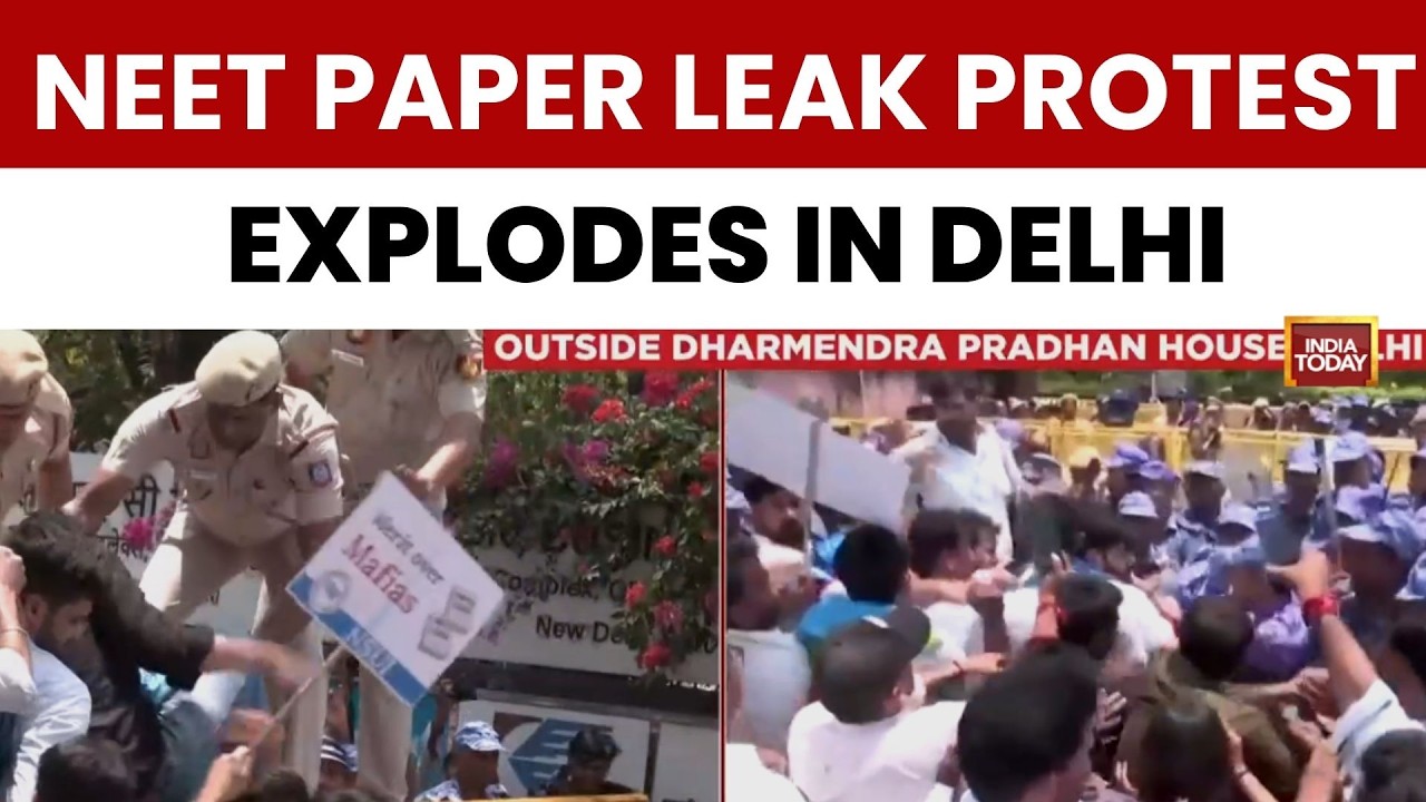 NEET Paper Leak Protest Explodes In Delhi As NSUI Workers Detained Outside NTA Office