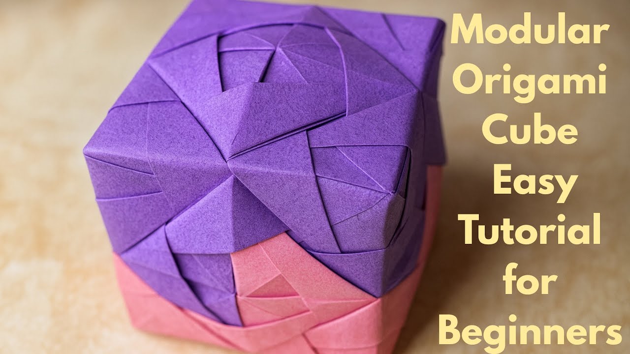 Easy Origami 3D Cube | Modular Origami for Beginners