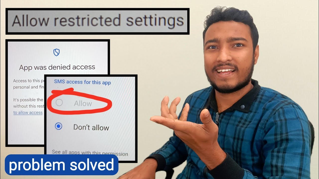 SMS Permission App Was Denied Access Fix | Allow Restricted Settings