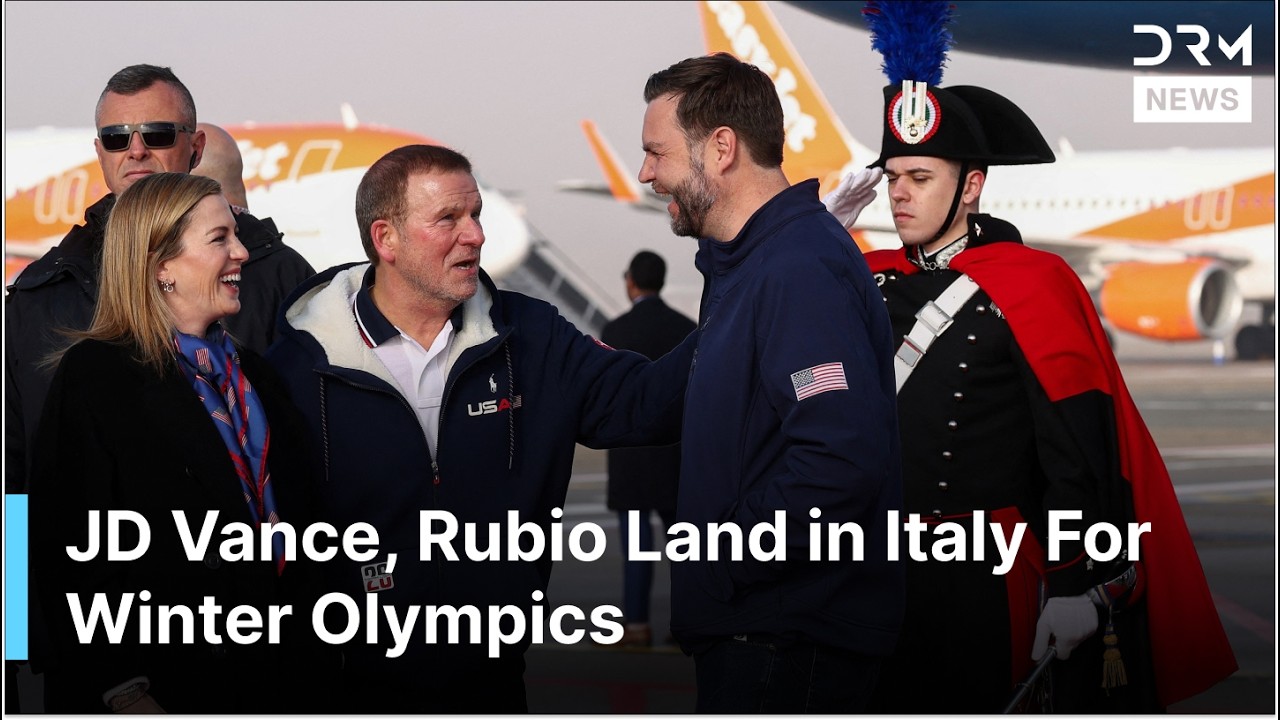 FULL ARRIVAL: JD Vance, Marco Rubio Arrive in Milan Ahead of Milano Cortina 2026 Olympics | AD1G
