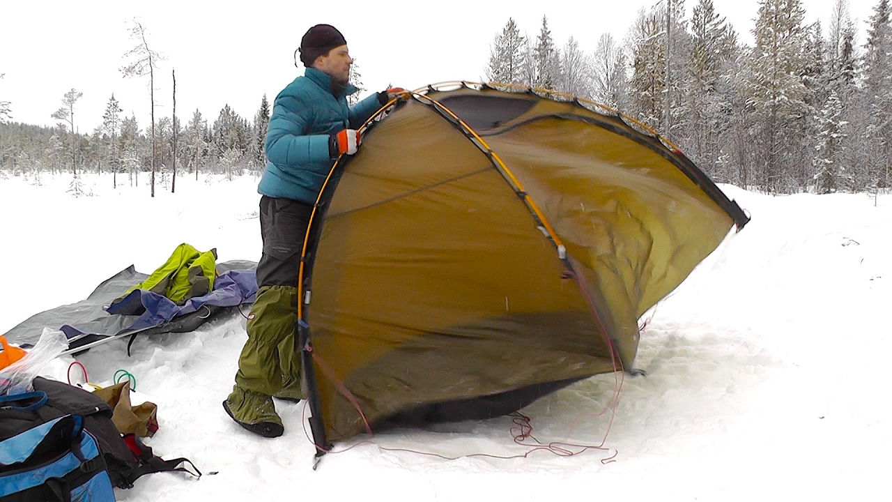 Pulk and Tent on the Snow - February overnight